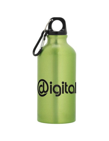 Botellas de aluminio con mosquetón en múltiples colores 400 ml