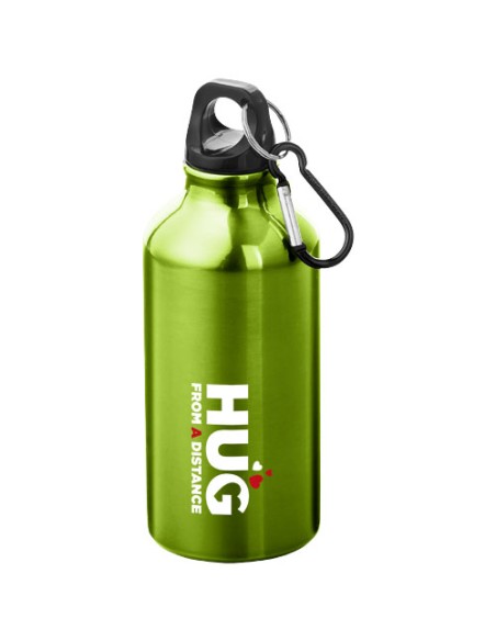 Botellas de aluminio con mosquetón en múltiples colores 400 ml