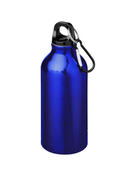 Botellas de aluminio con mosquetón en múltiples colores 400 ml