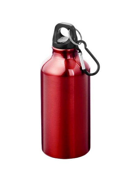 Botellas de aluminio con mosquetón en múltiples colores 400 ml