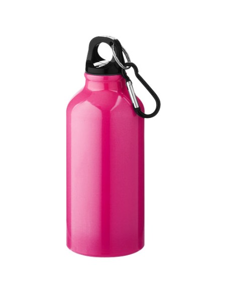 Botellas de aluminio con mosquetón en múltiples colores 400 ml