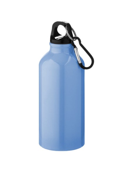 Botellas de aluminio con mosquetón en múltiples colores 400 ml