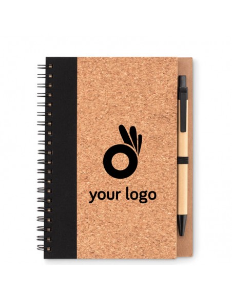 A5 ringband notitieboeken met kurken kaft en gerecycled papier